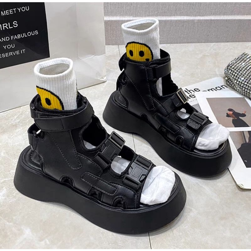 TAOBAO TAOBAO TAOBAO| ร้อน แนวโน้ม รองเท้าแตะพื้นคอสูงบุนวมภาพถ่ายจริงที่ลูกค้าที่ปลาย