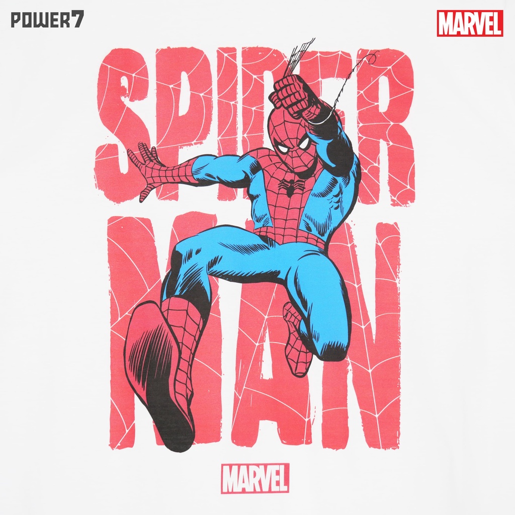 Power7Shop เสื้อยืดการ์ตูน มาร์เวล Spider Man ลิขสิทธ์แท้ MARVEL COMICS T-SHIRTS (MVX-026) — صورة 7