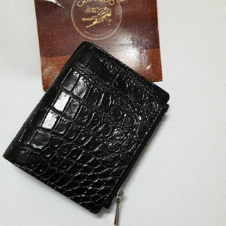 crocodile lafdy black  wallet กระเป๋าสตางค์จระเข้1299