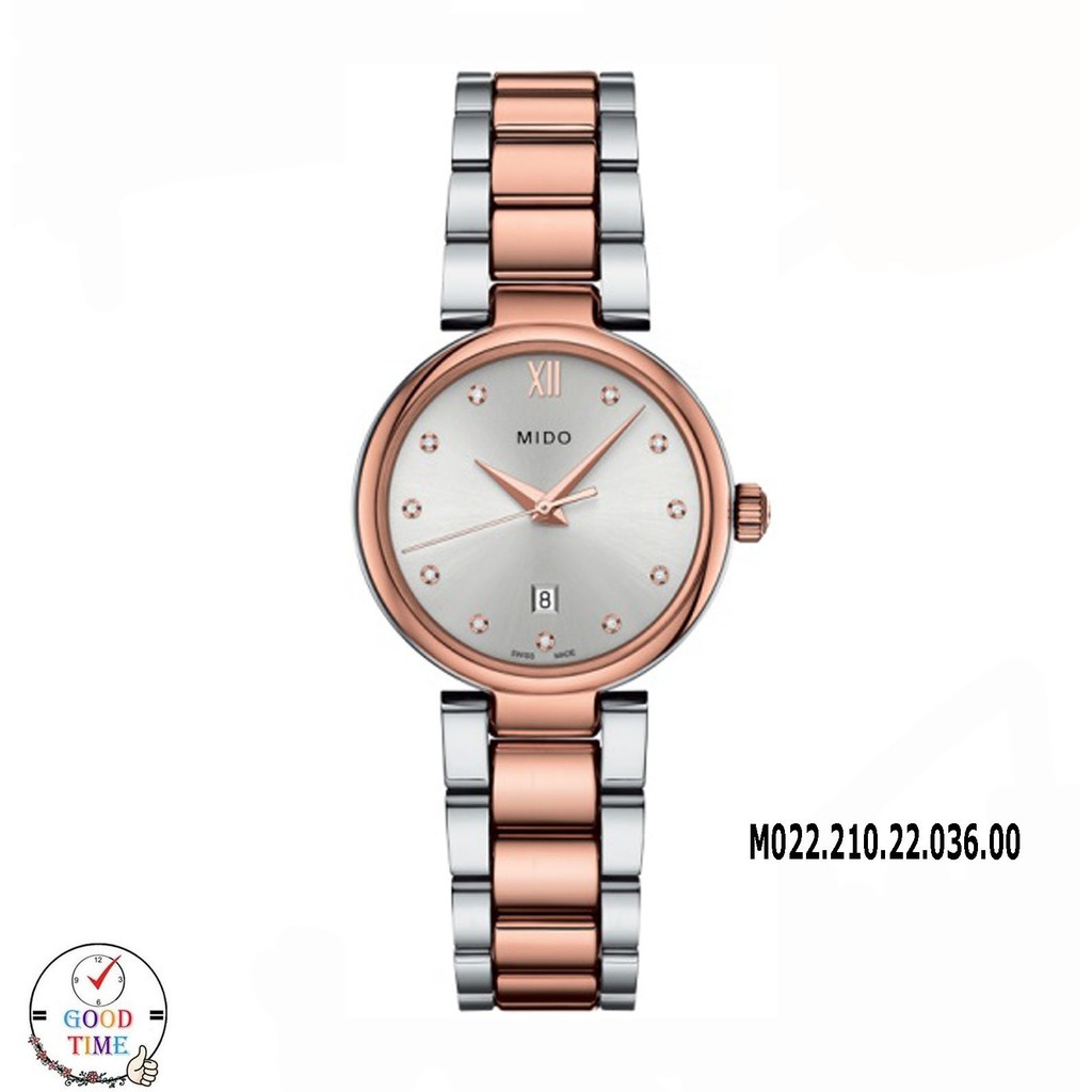 MIDO Baroncelli Donna Quartz นาฬิกาข้อมือหญิง รุ่น M022.210.22.036 สายสแตนเลส