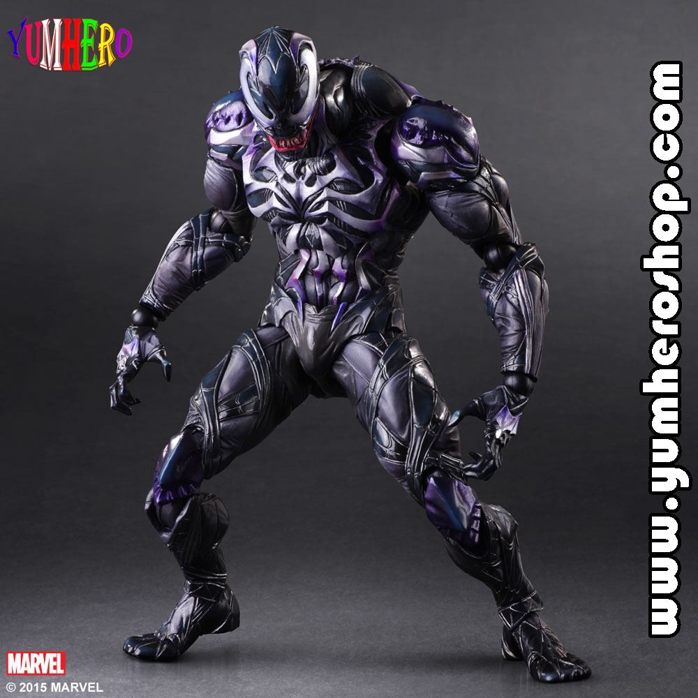 Play Arts Kai โมเดล วีนอม เวนอม สไปเดอร์ แมน เพลย์อาร์ต 28 cm. Model Venom Spider Man Action Figure Avengers Mavel .
