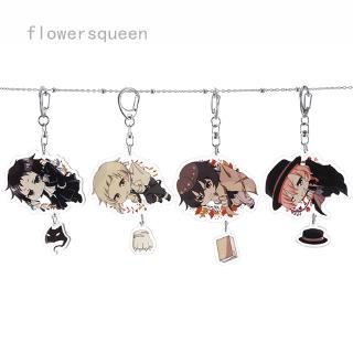 flowersqueen พวงกุญแจพวงกุญแจลายการ์ตูนสำหรับสุนัข