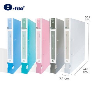 e-file (อี-ไฟล์) แฟ้มดีริง 2 ห่วง+ที่ใส่ซีดี 1.5 นิ้ว แฟ้มห่วง Made in Thailand (MiT) รหัส 37A