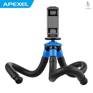 APEXEL APL-JJ07 Detachable Flexible Octopus Tripod Portable Mini Travel Mobile Phone Tripod with Foldable Phone Clip Com