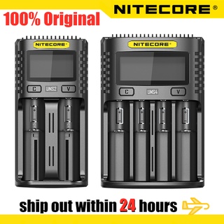 Nitecore UMS4 UMS2 ที่ชาร์จ USB อัจฉริยะ QC 4A กระแสไฟขนาดใหญ่ ชาร์จเร็ว