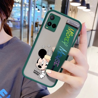 เคสโทรศัพท์มือถือ กันกระแทก ลายการ์ตูนมิกกี้เมาส์ พร้อมสายคล้องมือ สําหรับ Vivo Y21 Y21S Y21T Y21A Y21G Y33T Y33S Y15s Y15A Y76 5G Y76S Y75 5G Y55 5G