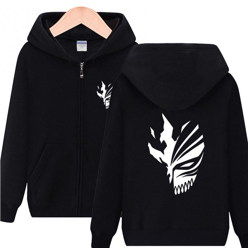 อะนิเมะ Bleach Hoodie Kurosaki Ichigo เสื้อสเวตเตอร์ถัก Hooded Jacket Bleach