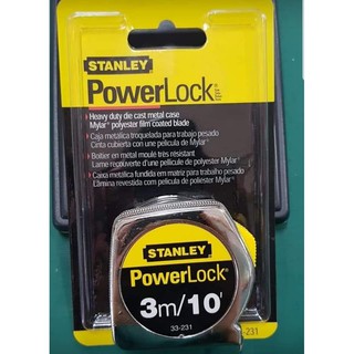 ตลับเมตร 3 เมตร/ 10ฟุต รุ่น#33-231 PowerLock Stanleyแท้ (ราคา/อัน)