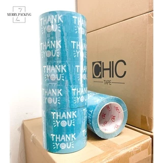 (1ม้วน) เทป Thank you 2 นิ้ว 100 หลา 45 ไมครอน เทปปิดกล่อง สำหรับขอบคุณ