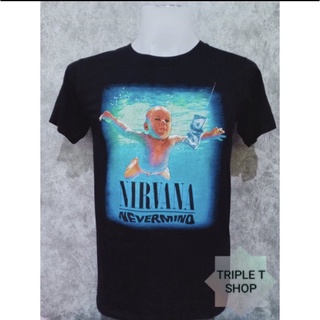 เสื้อยือคอกลม สกรีนลาย NIRVANA