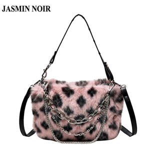 Jasmin NOIR กระเป๋าสะพายไหล่ กระเป๋าถือ แต่งสายโซ่คล้อง แฟชั่นสําหรับสตรี