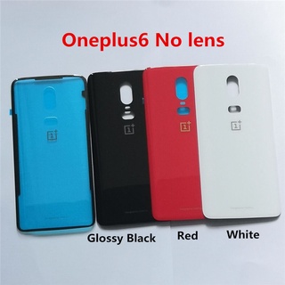 เคสแบตเตอรี่ด้านหลัง แบบกระจก พร้อมกาว ลายโลโก้ สําหรับ Oneplus6 Oneplus 6 One plus