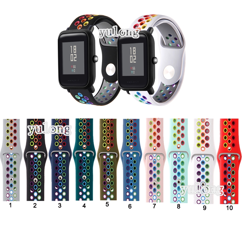 20 มม.22 มม.สายนาฬิกาซิลิโคนสําหรับ Huami Amazfit Bip6 Bip5 Bip3 Bip 3 5 6 Lite SU Pro