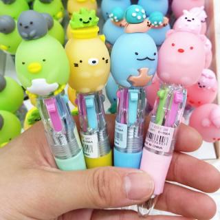 4PCS SUMIKKO GURASHI Cute 10 color pen_ปากกา ปากกาหลาย 10 สีในแท่งเดียว ปากกาลายการ์ตูน ปากกาสี  ปากกา 10สีใน1 แ่ท่ง หัวแฟนซี