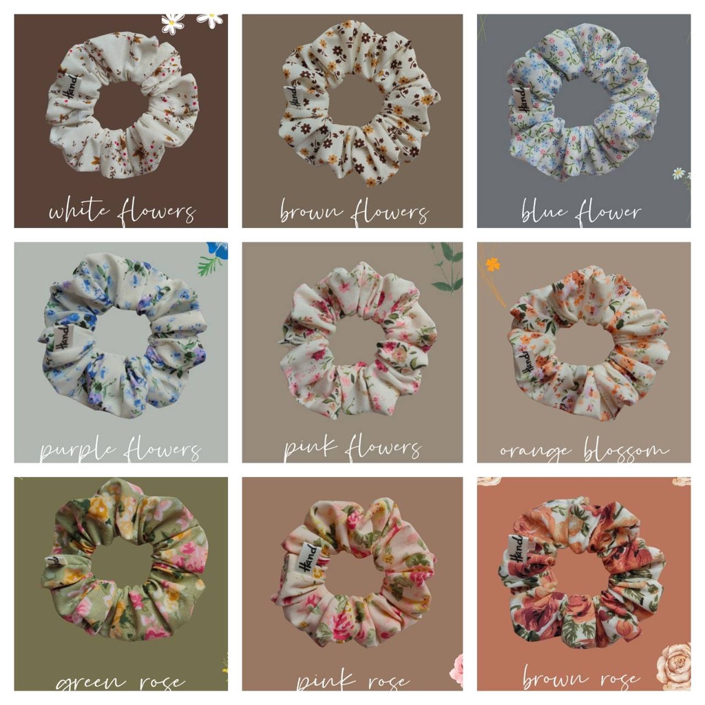 ยางรัดผม (flower)   ยางรัดผมโดนัท. พร้อมส่งจากประเทศไทย