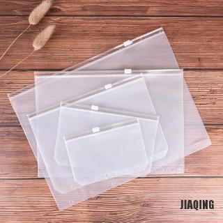 [JIAQING] แฟ้ม PVC ขนาด A5 A6 มีซิป สําหรับใส่บัตร 1 ชิ้น