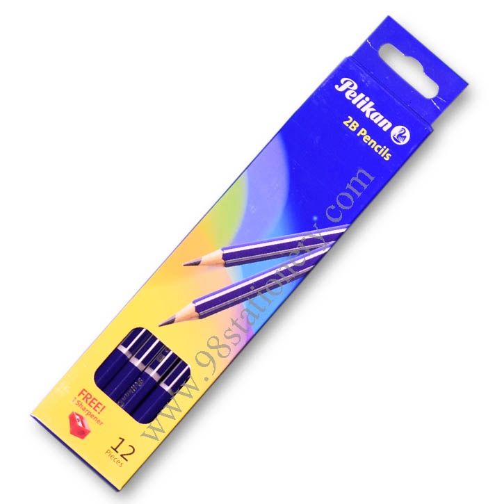 ดินสอ 2B Pelikan/-แถมกบเหลา ใน กล่อง