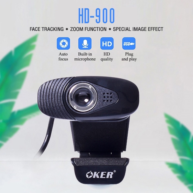 กล้องWebcam oker รุ่น HD900 Full HD480p เว็บแคมเรียนออนไลน์