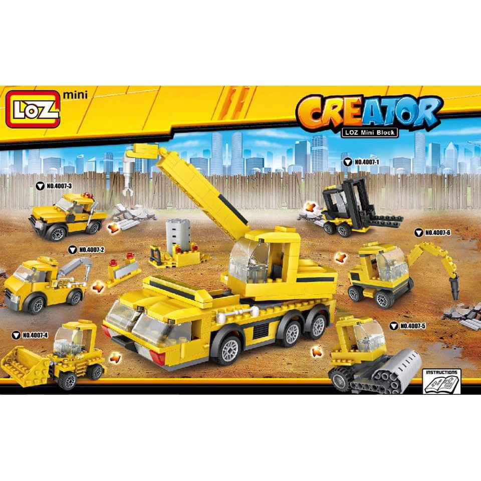 LOZ MINI BLOCK CREATOR บริคหรรษารถสร้างเมือง มีให้เลือก 6 แบบ