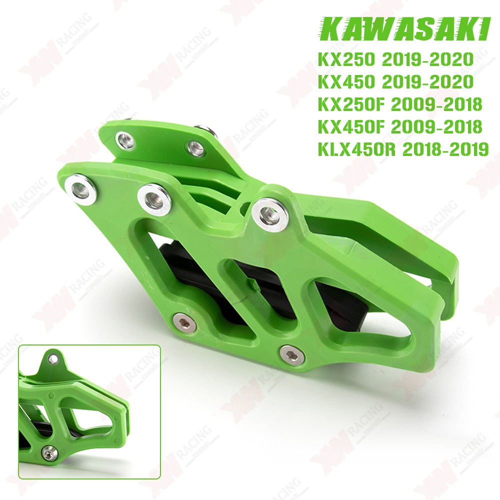 XW RACING ตัวประครองโซ่ ประคองโซ่ คู่มือโซ่ ตัวป้องกัน รถจักรยานยนต์ อุปกรณ์เสริม สำหรับ KAWASAKI KX250F KX450F 2009-2018 KX250F KX450F 2019 KX450F 2018-2019 KX KX450F