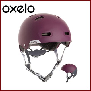 OXELO หมวกกันน็อครุ่น MF540 สำหรับเล่นสเก็ต สเก็ตบอร์ด สกู๊ตเตอร์ จักรยาน สีม่วง/เทา