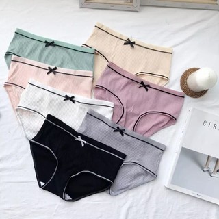 💥Lookmebra_SHOP💥 (N103) กางเกงในผ้าฝ้ายใหม่ แต่งโบว์น่ารัก