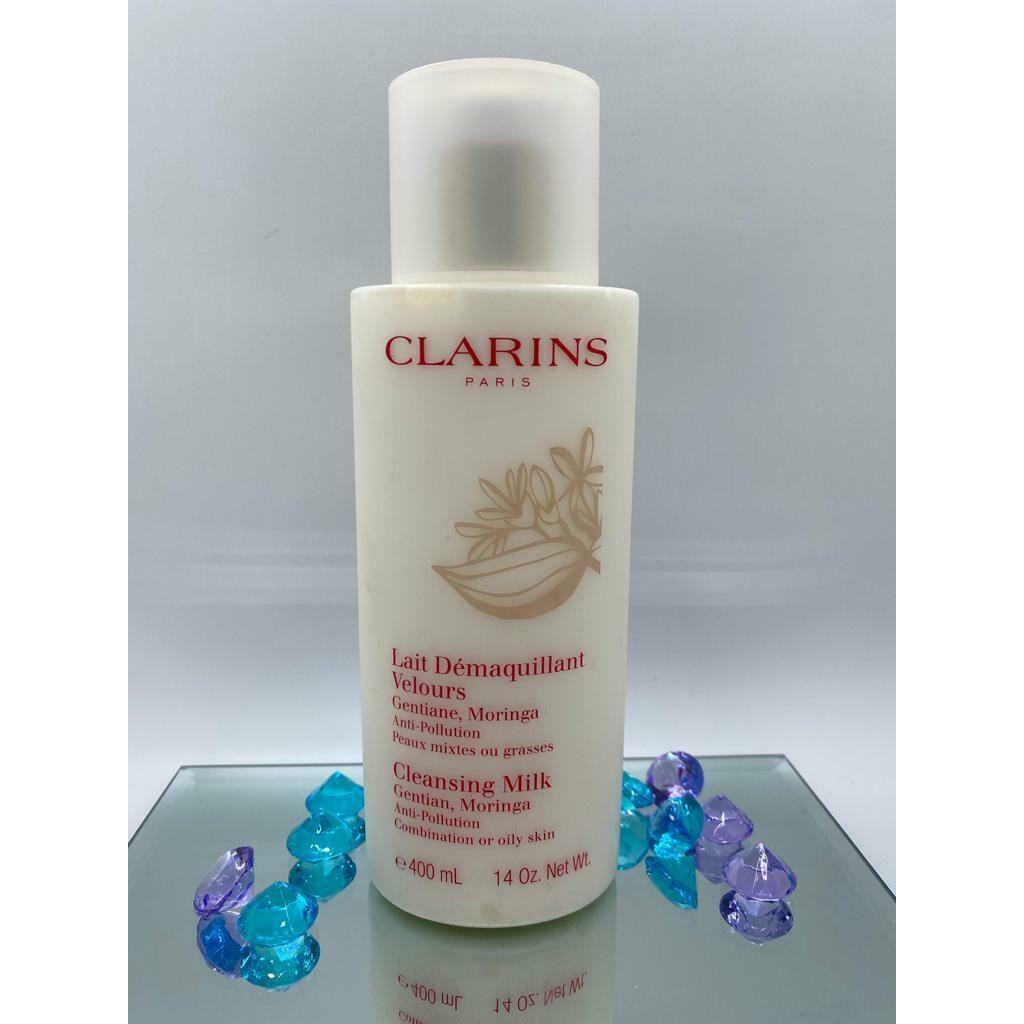 ❤️ Clarins Cleansing Milk with Gentian moringa 400ml ล้างเครื่องสำอางค์❤️