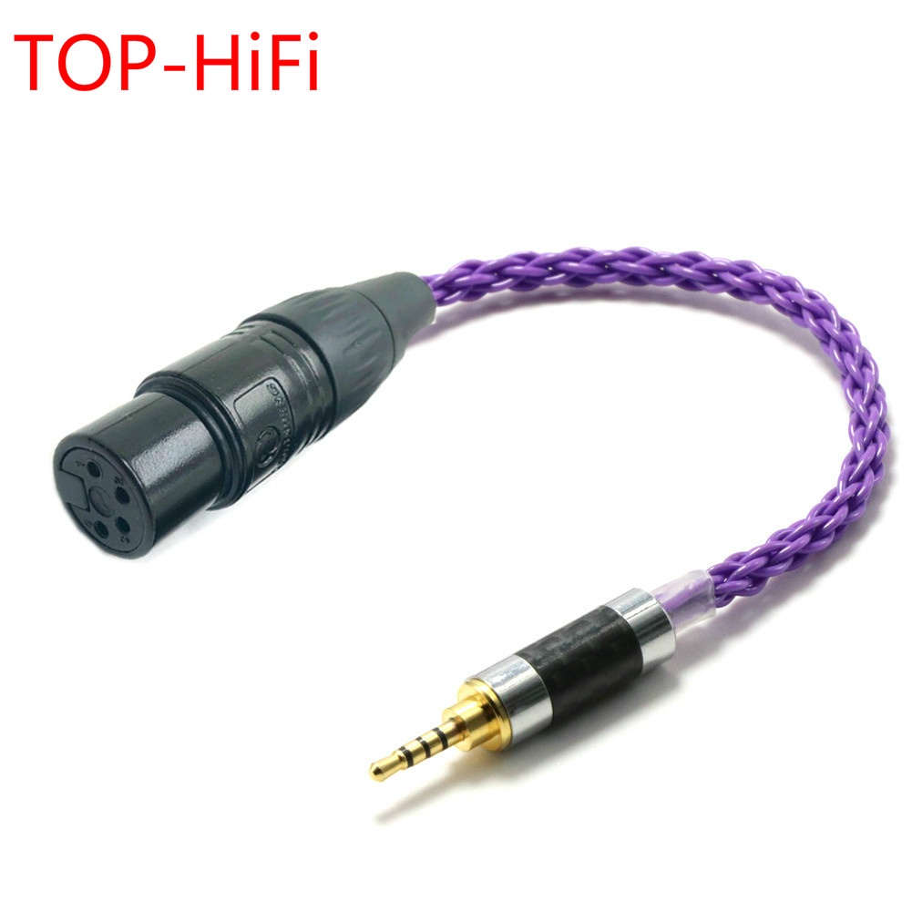 TOP-HiFi 10 ซม.2.5 มม.TRRS Balanced ชาย 4-Pin XLR Balanced หญิงอะแดปเตอร์เสียงสําหรับ AK240 AK380 AK