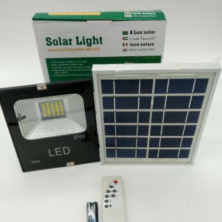 **พร้อมส่ง**Solar light 20W(แสงสีขาว)ไฟสปอร์ตไลท์ ไฟสนาท ไฟโซล่าเซลล์  ไฟLED  โคมไฟถนนสว่างถึงเช้า พร้อมรีโมทควบคุม