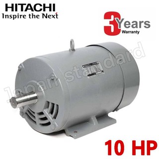 HITACHI มอเตอร์ motor ฮิตาชิ  รุ่น EFOUP-KQ แรงม้า 10HP ชนิดมีคอนเดนเซอร์ 1,450 รอบ 220V (2สาย)