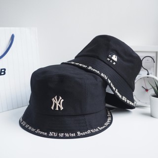 ⚫️​ หมวก MLB Gothic Bucket Hat หมวกปีกสีดำ