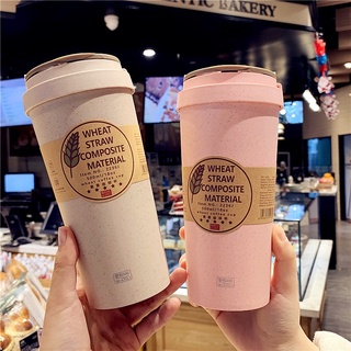 แก้วกาแฟ แก้วฟางข้าวสาลี ขนาด 400 ML และ 500 ML (ฝาปิดเป็นรุ่นใหม่นะคะ)