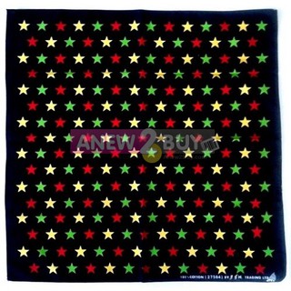 ผ้าโพกหัว ผ้าพันคอลายดาว 3 สี (Bandana Stars Scarf Headband)