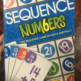 Sequence numbers board game บวกเลขบิงโก