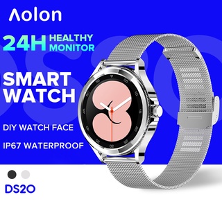 Aolon DS20 สมาร์ทวอทช์ หน้าจอ HD IPS 1.28 นิ้ว เชื่อมต่อบลูทูธ IP67 กันน้ํา วัดอัตราการเต้นหัวใจ ออกซิเจนในเลือด ความดันโลหิต