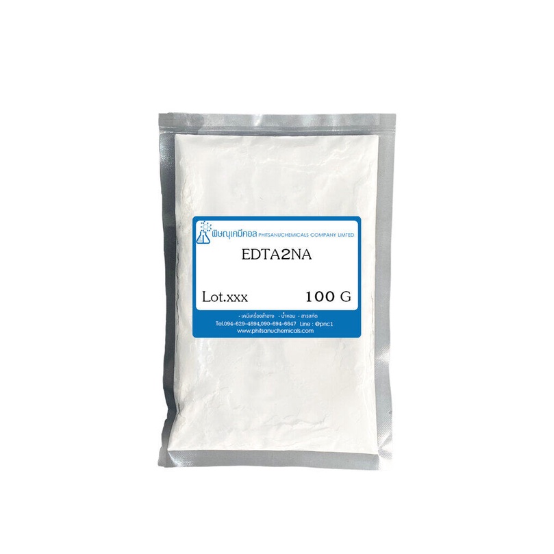 EDTA2NA (DISODIUM EDTA) 100 G : อีดีทีเอ2เอ็นเอ (ไดโซเดียม อีดีทีเอ) 100 กรัม // เคมีเครื่องสำอาง