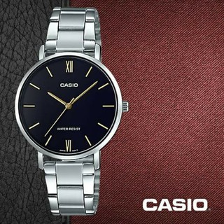 Casio รุ่น LTP-VT01D-1B นาฬิกาสำหรับผู้หญิง สายแสตนเลส หน้าปัดสไตล์เรียบหรู -ของแท้ 100% ประกันศูนย์ CMG 1 ปี