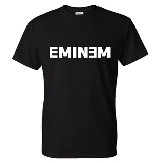 เสื้อเด็กหญิง - ผ้าฝ้าย 100% ลําลอง Eminem แร็ปเปอร์ของแข็งผู้ชายเสื้อยืดคอโอคอพื้นฐาน (Xs-3Xl)