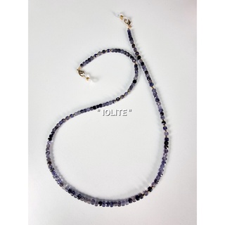 สายคล้องแมส หินนำโชค018 "IOLITE" ไอโอไลต์"