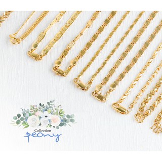 ♍️Xuping Jewelry สร้อยคออิตาลีสีทอง สร้อยคอชุบทอง 24K Gold  ลายสวยสไตล์ออิตาลีน่ารัก ใส่สวย งานดี 18นิ้ว 20นิ้ว