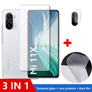 Xiaomi Mi 11X Pro ฟิล์มกระจกนิรภัย 3-in-1 Xiaomi Mi 11T 11X 11i Pro 11 Lite 5G NE ป้องกันหน้าจอ Xiaomi Mi 11 10T 10 Pro Lite 5G ฟิล์มป้องกัน