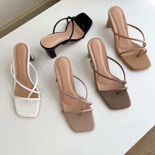 WILA SHOE Sรองเท้าส้นสูงเรียบหรูรุ่นขนมจีบ🫔|พร้อมส่ง