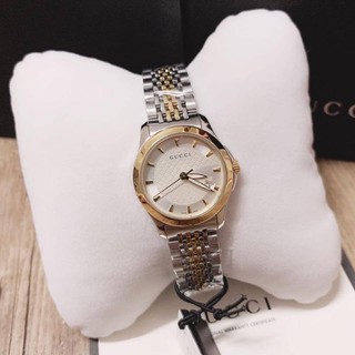 (สด-ผ่อน)🎗 แท้100% GUCCI Swiss G-Timeless Silver Dial Ladies Watch