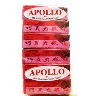 Apollo เวเฟอร์ เคลือบ ช็อกโกแลต ช็อคโกแลต แพคเดียว 12 ชิ้น