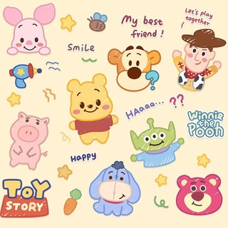 สติกเกอร์ ลาย Toy Story Strawberry Winnie the Pooh PCV กันน้ํา มีกาวในตัว สําหรับติดตกแต่งกระเป๋าเดินทาง โทรศัพท์ กระเป๋าดินสอ DIY