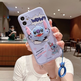 เคสโทรศัพท์มือถือนิ่ม ลาย Stitch พร้อมแหวนขาตั้ง สําหรับ Xiaomi Poco X3 X5 G3 Redmi 12C A1 10C 9C note 7 8 9S Pro 9C