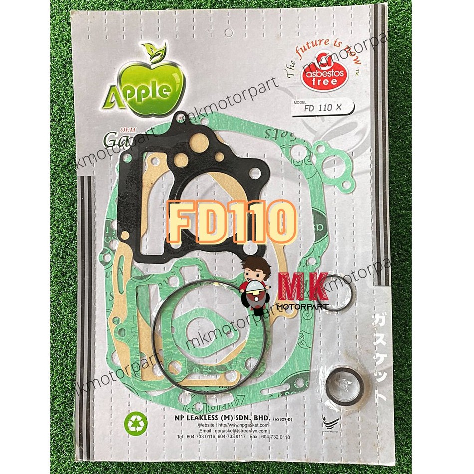 ปะเก็นยกเครื่อง Suzuki FD110 ครบชุดปะเก็น Apple FD110X