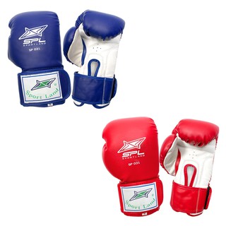 Sportland Collection นวมหนัง SPL BoxingGloves Velcro PU Size 6 Oz. SPL รุ่น SP031 RD /  SP031BL (810)