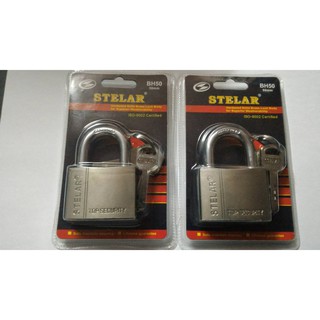 กุญแจคล้องทรงกระบอก STELAR TOP SECURITYขนาด 50 mm Heavy Duty Lockประตู ( ISO-9002 )(สีทอง) -