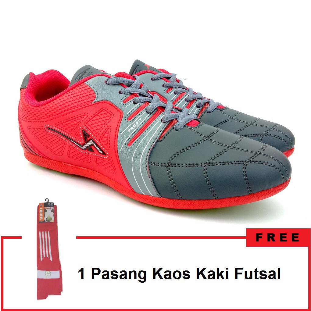 MERAH Pro ATT Original - FDL 99 RED BONUS FUTSAL SOCKS - รองเท้าฟุตซอลสําหรับบุรุษและสตรีตะกร้อฟุตบอ